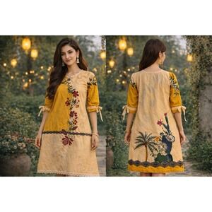 Sana Safinaz Dress Womens S Boho Bollywood Pakistani Cotton